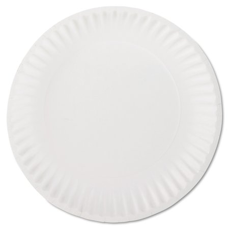 AJM PACKAGING White Paper Plates, 9in Diameter, PK100 10100